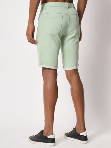Denim Green Shorts