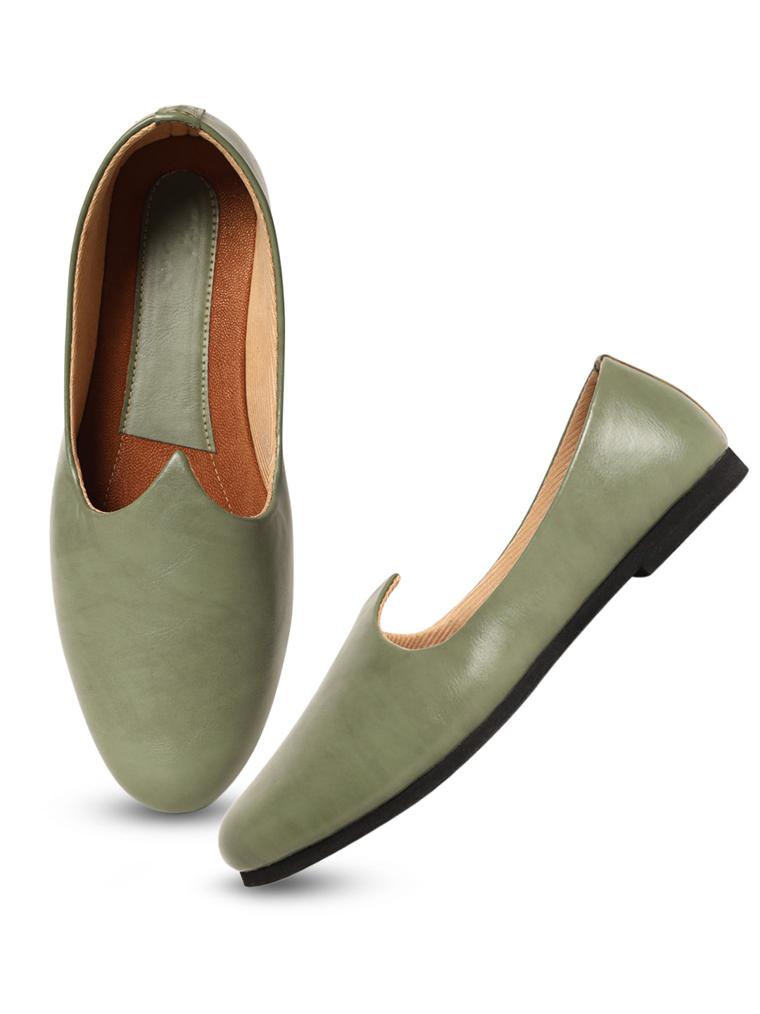 Green Slip On Shoes