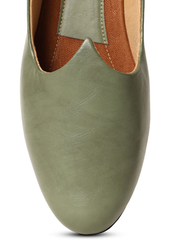Green Slip On Shoes