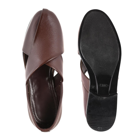 Brown Slip on Men's Sandals